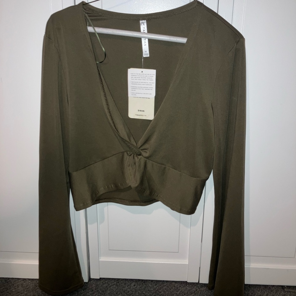 Fabletics Sleek Knit Twist Front Top